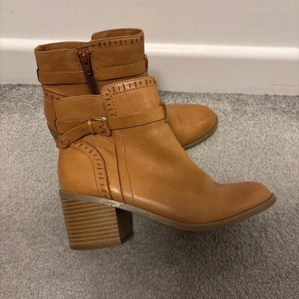 Boots Camel Heeled Ankle Boots